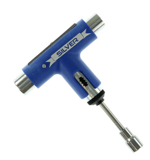 Silver "Premium Skateboard Tool" Blue