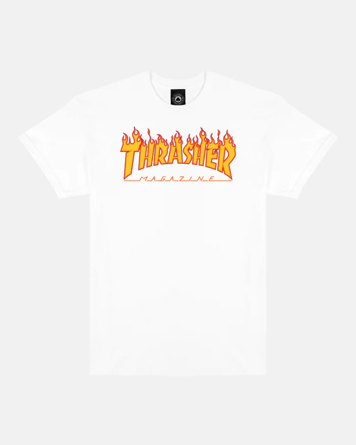 Thrasher Flame Tee White