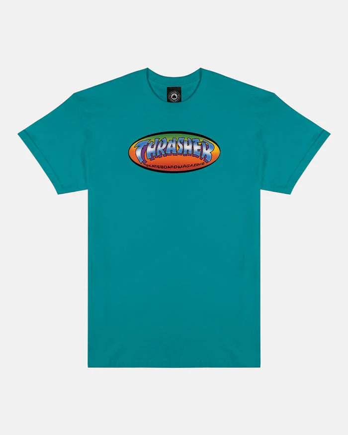 Thrasher t-shirt "NINETY FIVE BY SPANKY" JADE