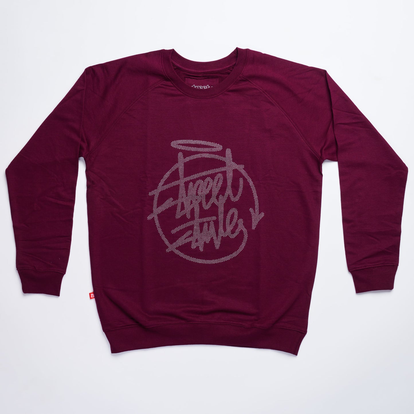 Street Style HALFTONE CREW - Burgundy