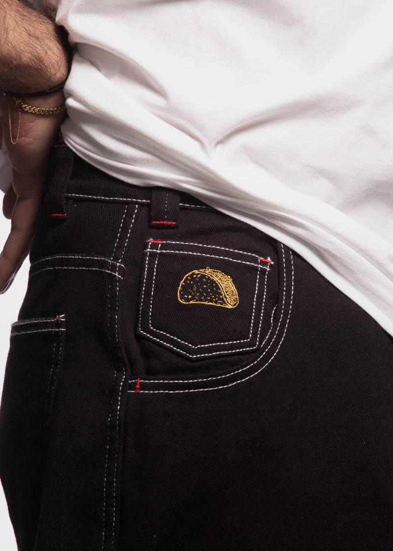 PACOS TACOS BAGGY JEANS - Black