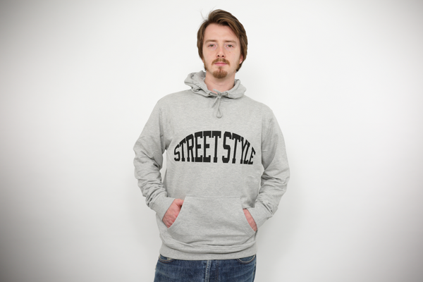 Street Style Varsity Hood Grey Melange