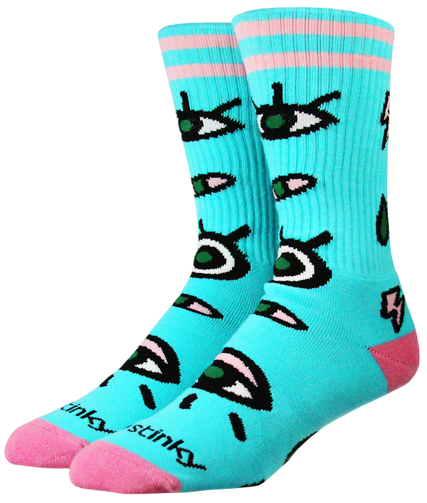 Stinky Socks "Nolita No" cyan/pink