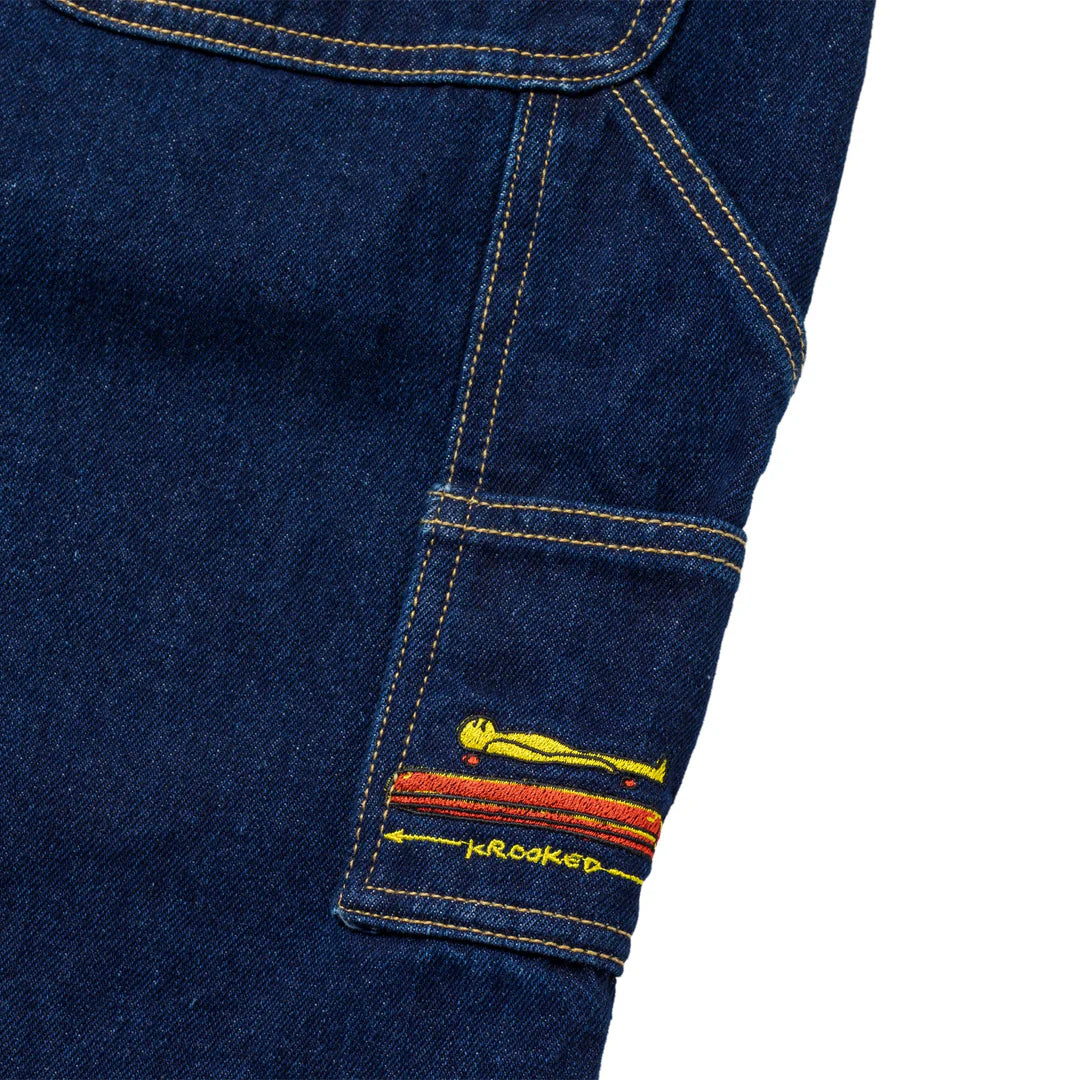 Krooked Carpenter Pants "Koffin" dark rinse denim