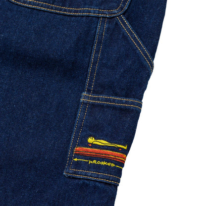 Krooked Carpenter Pants "Koffin" dark rinse denim