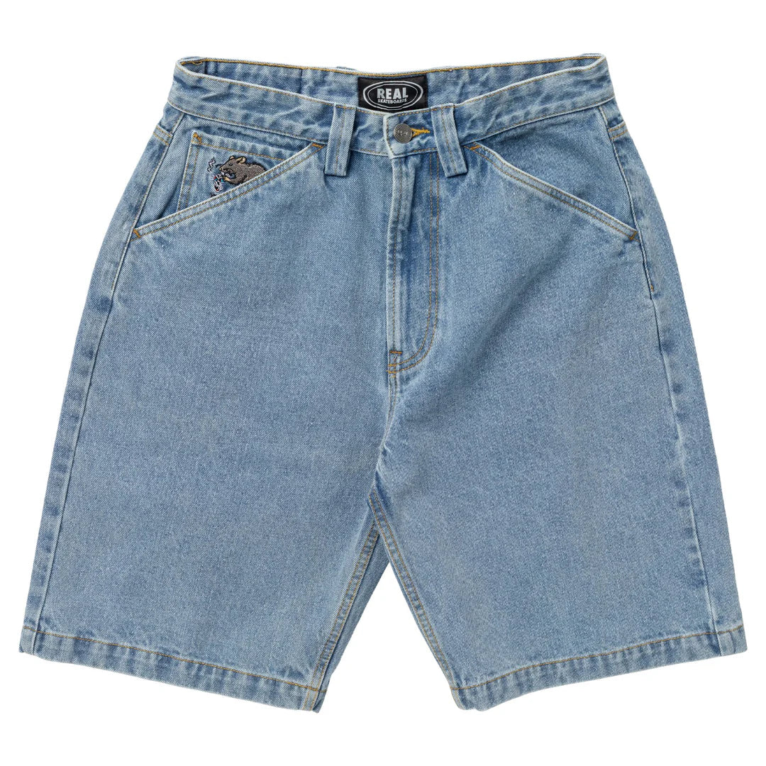 Real Denim Shorts "Street Cleaner" light bleached