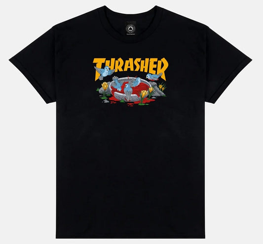 Thrasher  t-shirt Blood Bath Black