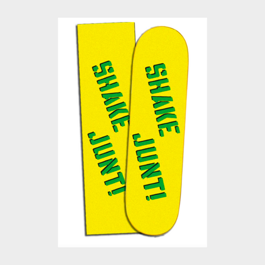 Shake Junt griptape Yellow "Sprayed Logo" green/blk