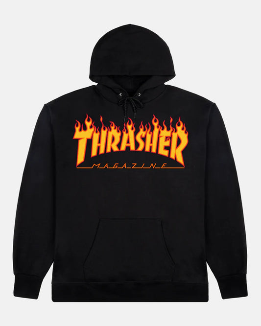 Thrasher Flame Hood Black