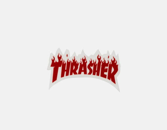 Thrasher Flame Logo Sticker 80x42 Röd Small