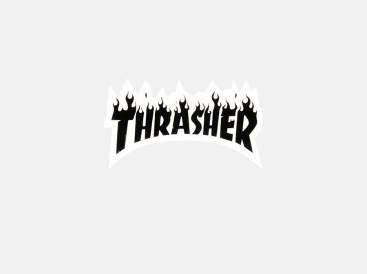Thrasher Flame Logo Sticker 80x42 Svart Small