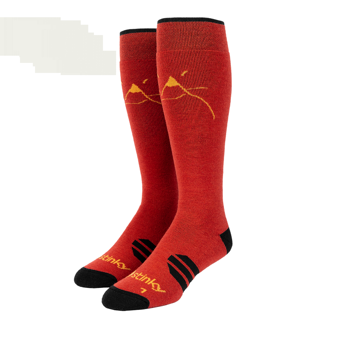 Stinky Socks Arctic "Summit" rusty burgundy