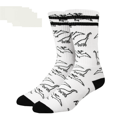 Stinky Socks "Dino" wht/blk