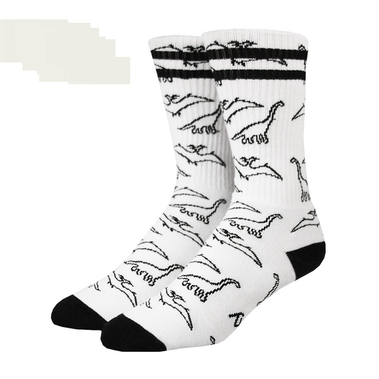 Stinky Socks "Dino" wht/blk