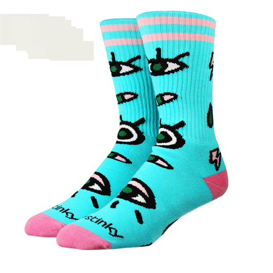 Stinky Socks "Nolita No" cyan/pink