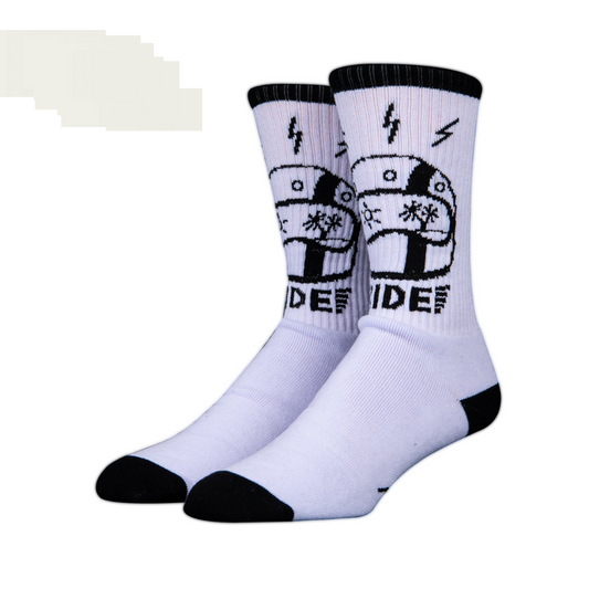 Stinky Socks "Ride" white/blk