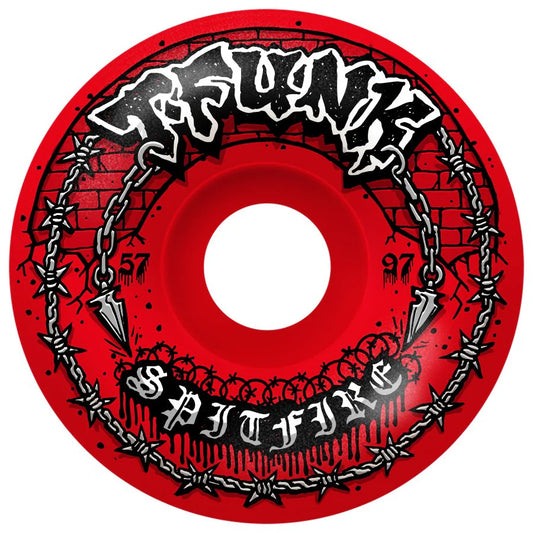 Spitfire Wheels FORMULA FOUR T-FUNK "RAW" RADIAL FULL  97A 57MM red