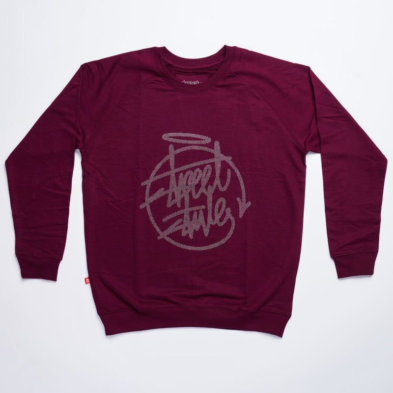 HALFTONE CREW - Burgundy