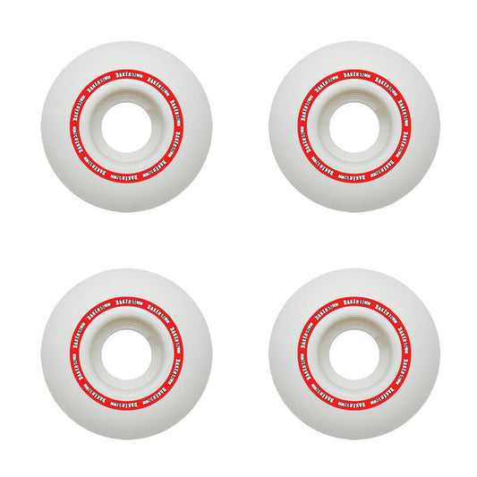 The Baker Wheels "Red Stripe" 99a 52mm are designed for skaters who crave speed and control on the streets and in the park. With a hardness rating of 99a, these wheels offer a perfect blend of durability and grip, making them ideal for technical tricks and smooth rides on various surfaces. The 52mm diameter strikes a balance between stability and maneuverability, allowing skaters to easily navigate tight turns and land tricks with precision. Featuring a sleek red stripe design, these wheels not only perform
