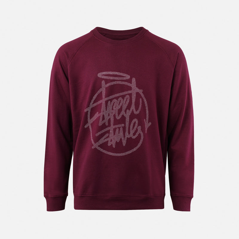 HALFTONE CREW - Burgundy