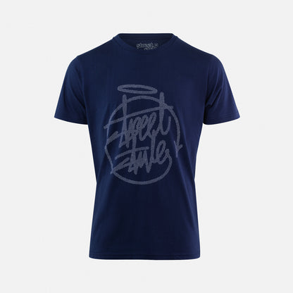 Street Style HALFTONE SS T-SHIRTS - Navy