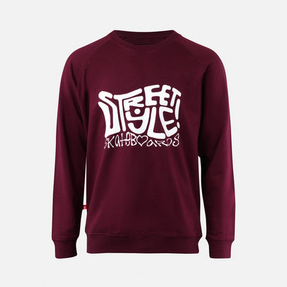 Street Style HIPPIE CREW - Burgundy