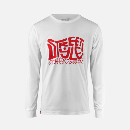 Street Style HIPPIE LS T-SHIRT - White