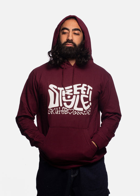 Street Style HIPPIE HOOD - Burgundy
