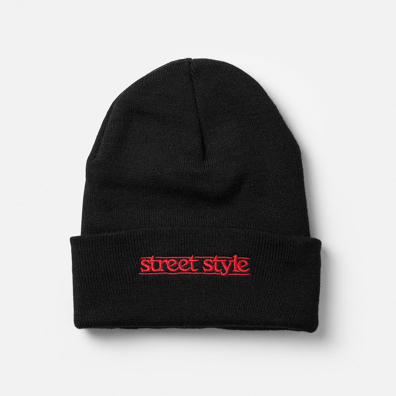 OG SCRIPT CUFF BEANIE - Black
