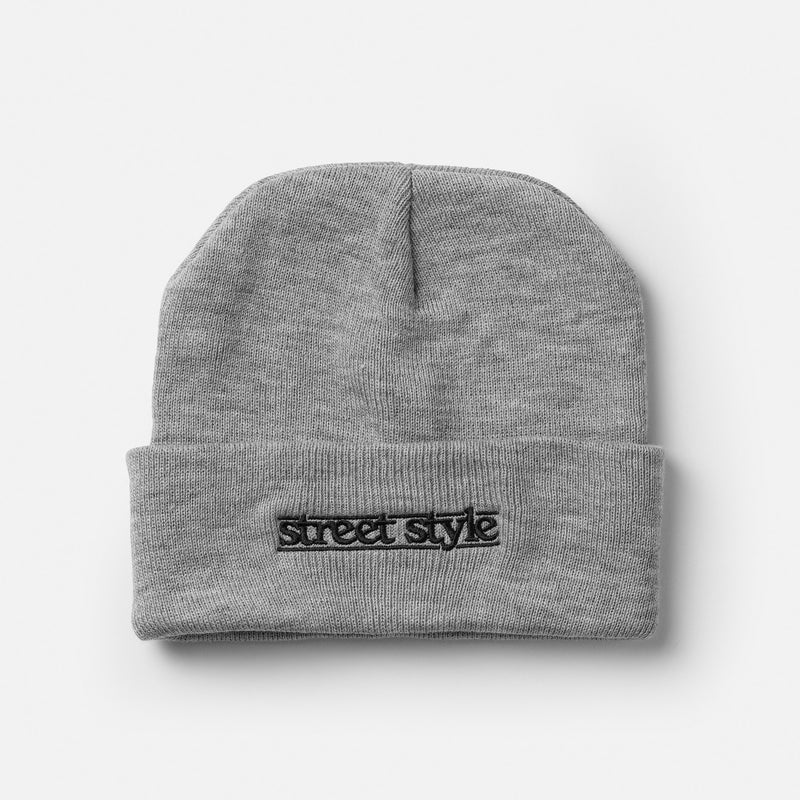 OG SCRIPT CUFF BEANIE - Gray