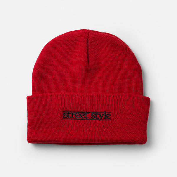 OG SCRIPT CUFF BEANIE - Red
