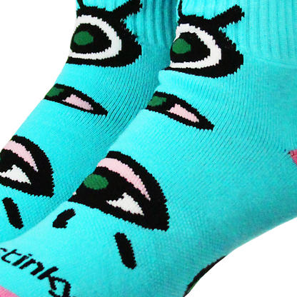 Stinky Socks "Nolita No" cyan/pink