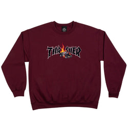 "COP CAR" Crewneck Maroon