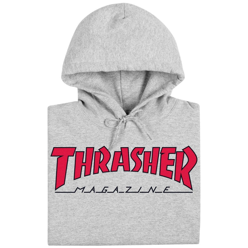 "OUTLINED" Hood GREY/RED