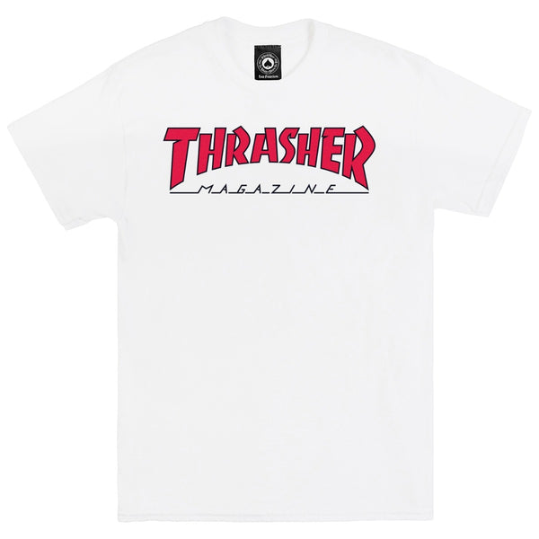 "OUTLINED" T-Shirt White/Red